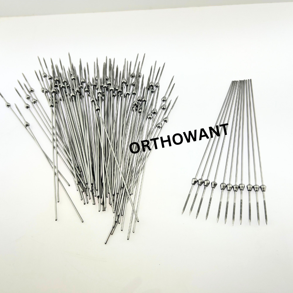 TPLO Plates Temporary Fixation Surgical Jig Pins 316L 1.5-2.0mm 100 Pcs