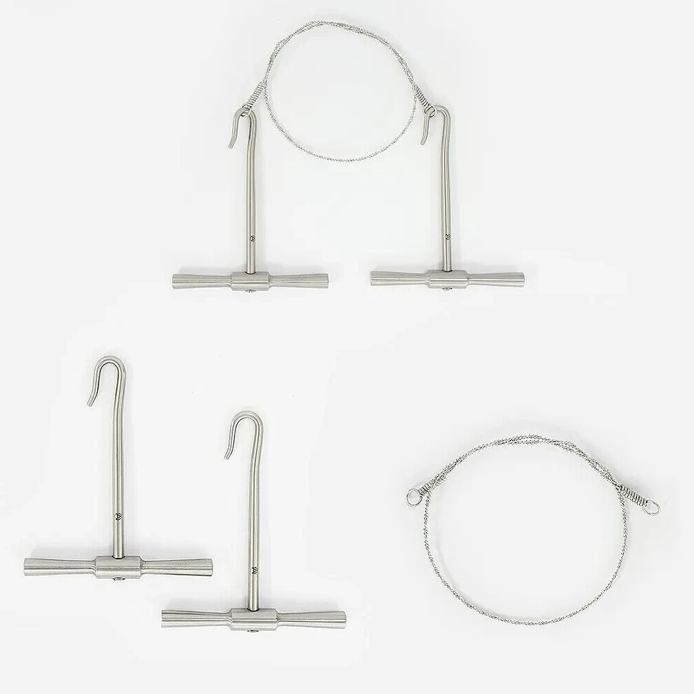 GIGLI Saw Set 2 Handles & 1 Wire Surgical Neurology Orthopedic Instruments