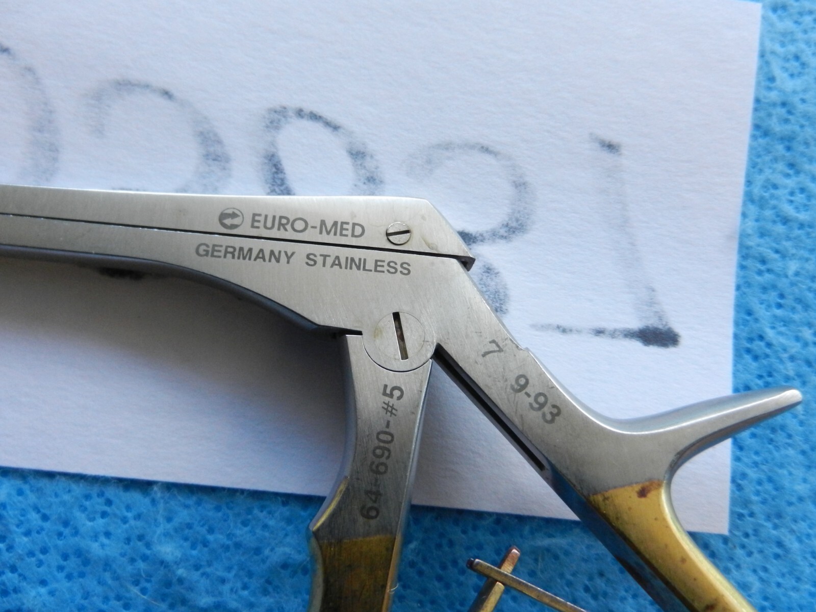 D3837 EuroMed Surgical 7-3/4in #5 Mini Townsend Punch Forceps 64-690