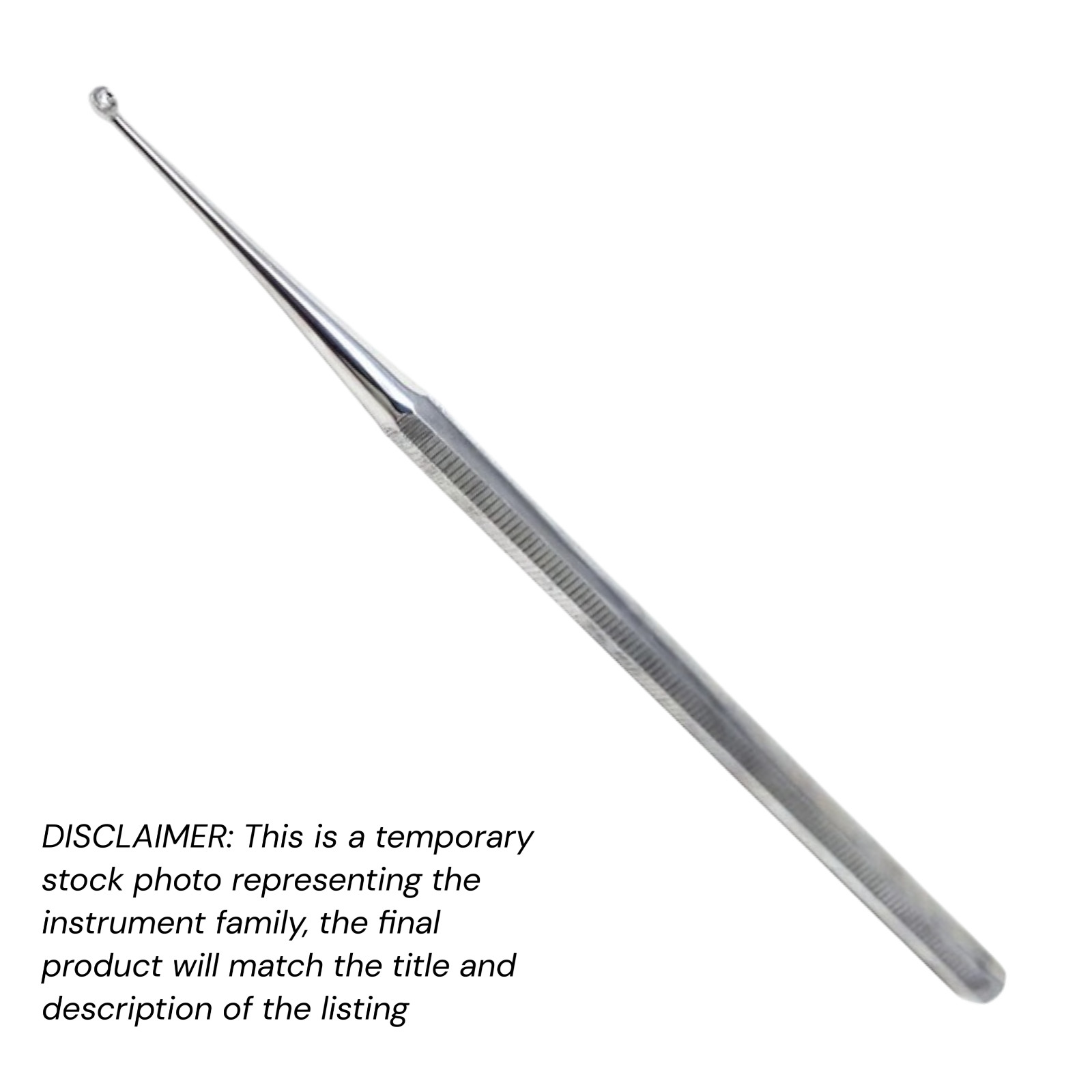 10 pcs Excavator Curettes 5″ Single End w/ Hole 2.5mm Stainless Volaris Economy