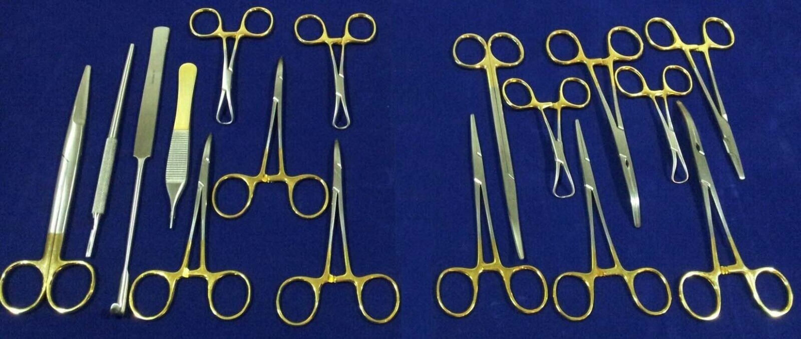 GENERAL SURGERY SPAY PACK 17 PCs SET GOLD HANDLE SURGICAL INSTRUMENTS