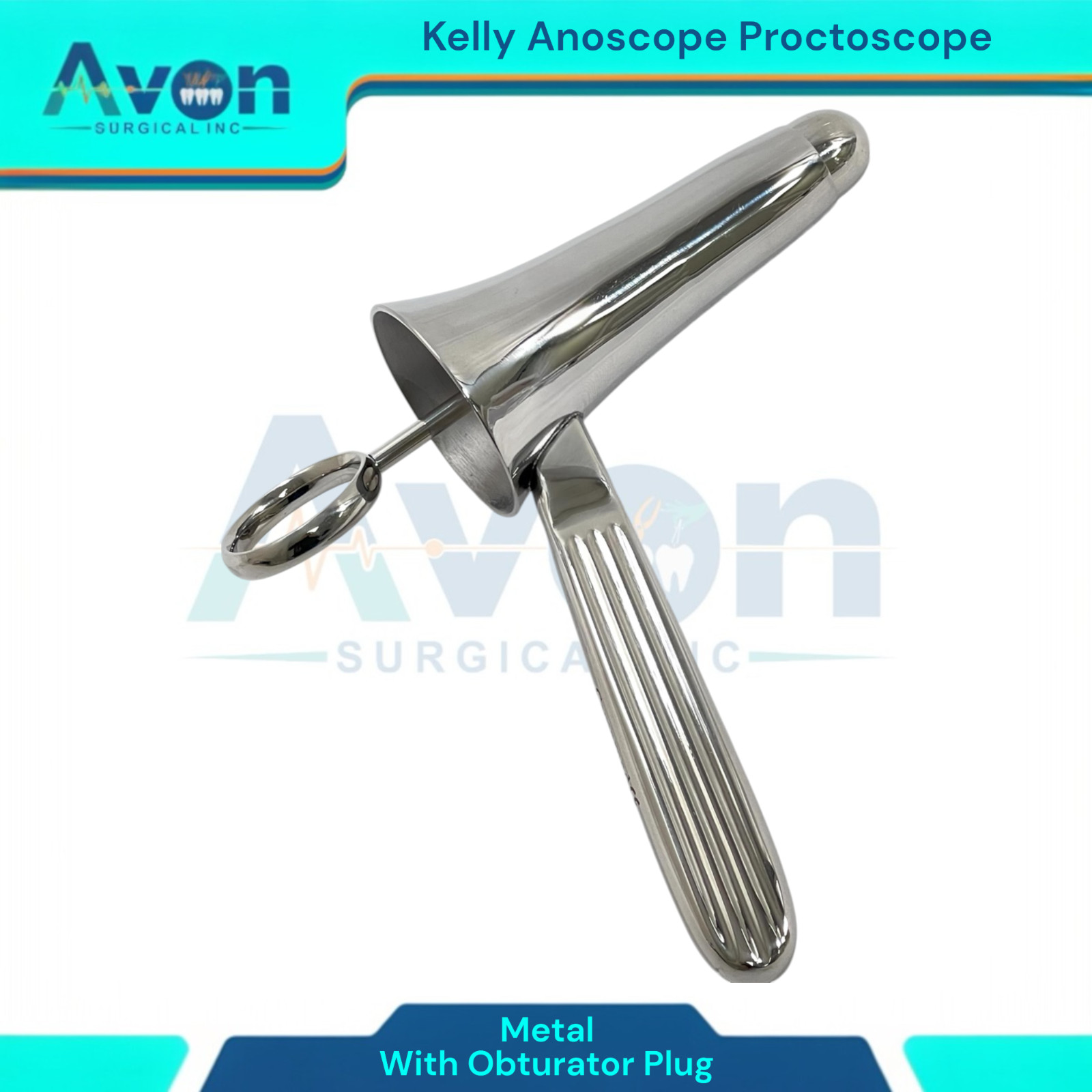 Kelly Proctoscope Anoscope Rectal Speculum with Obturator Plug OBGYN Instrument