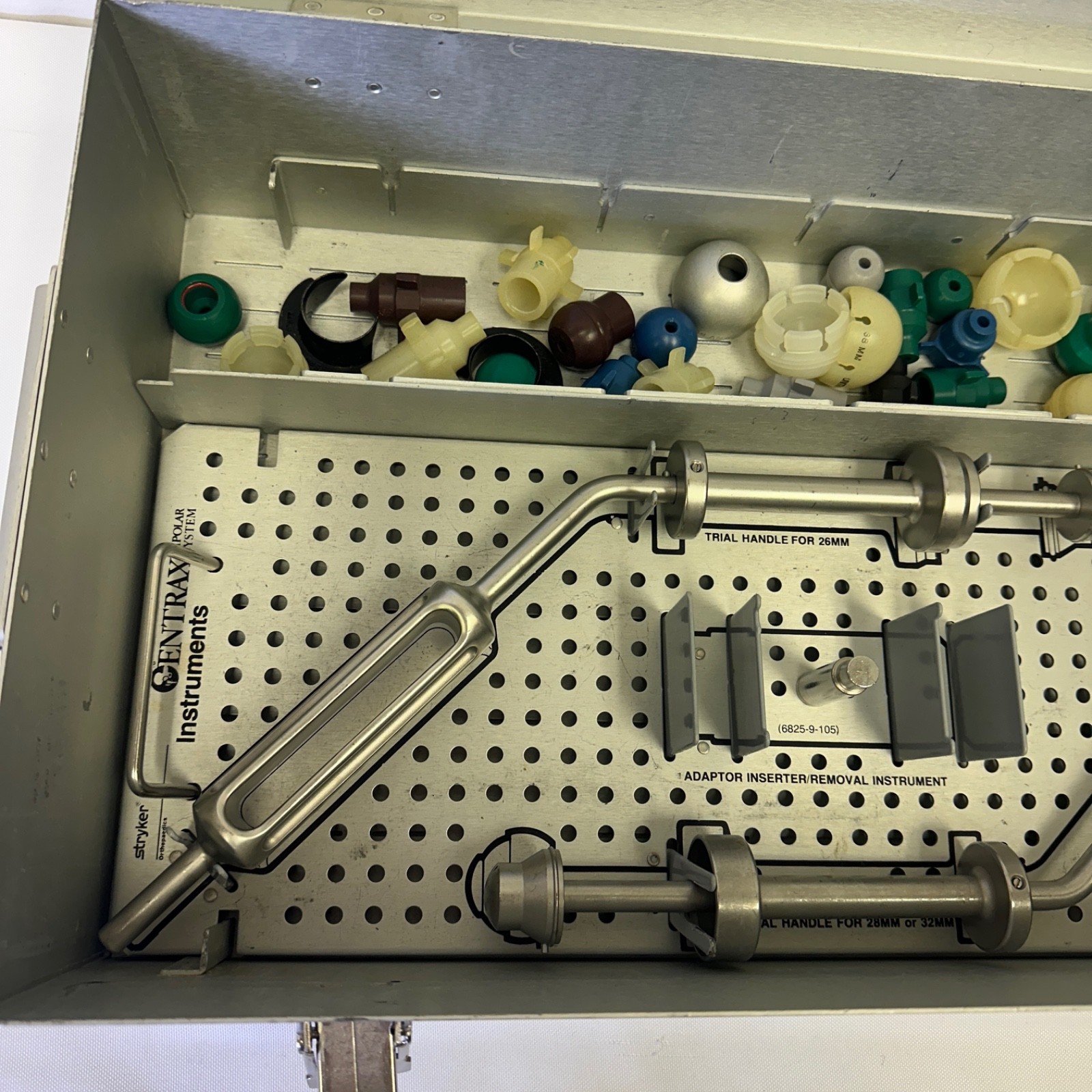 Stryker Howmedica Centrax Bipolar System Trial & Instrument Set w/ Extras &Case