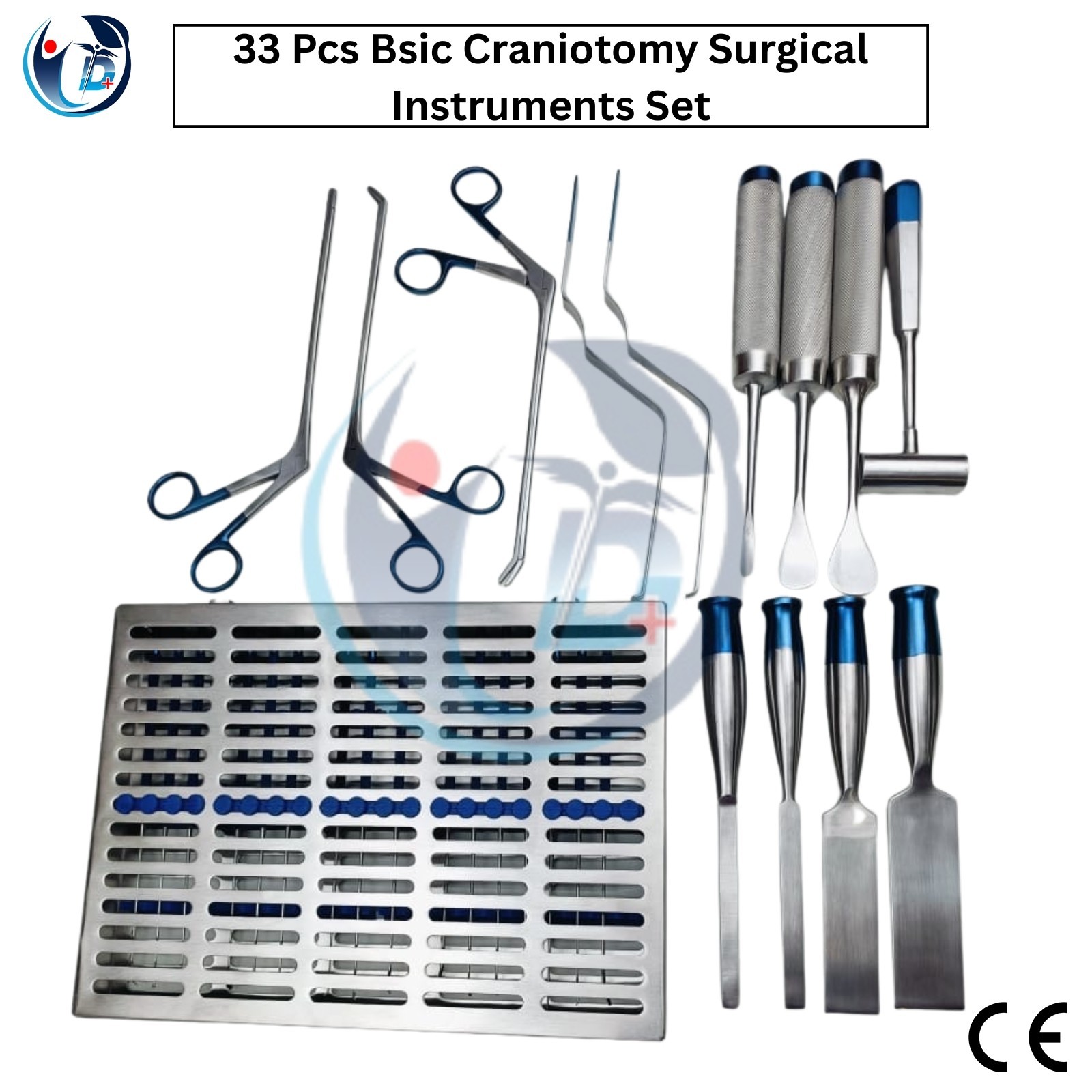 Basic Craniotomy Orthopedic Spine Surgical Instruments Set of 33 Pcs