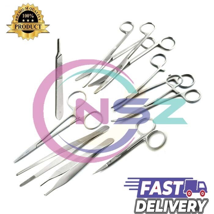 2 Pcs Vasectomy Set/9 Pcs Minor Surgery Kit Surgical Dissecting Instruments