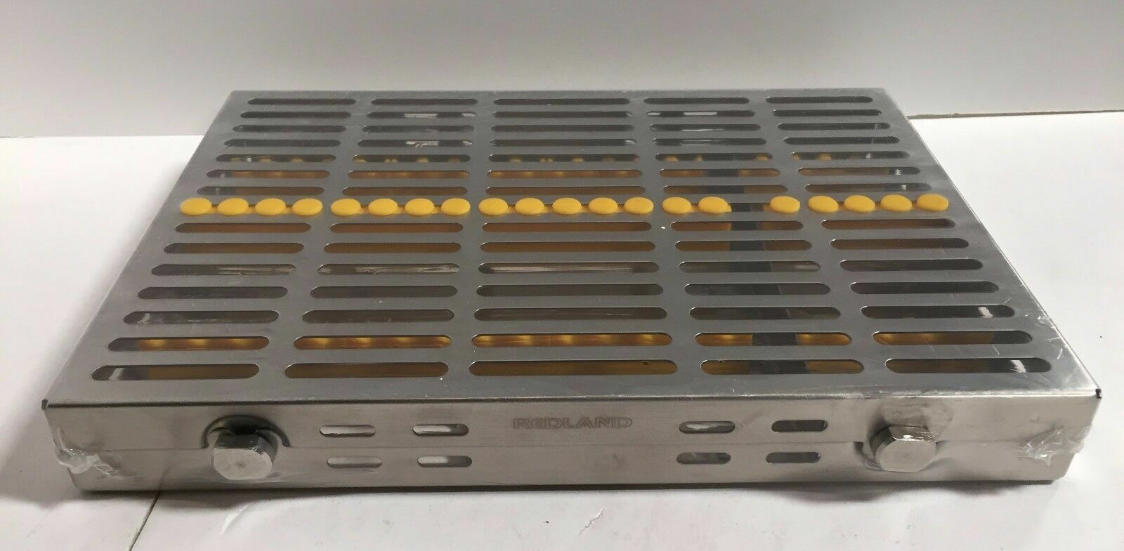 Dental Surgical 20 Instruments Sterilization Cassette Tray Rack Holder Yellow