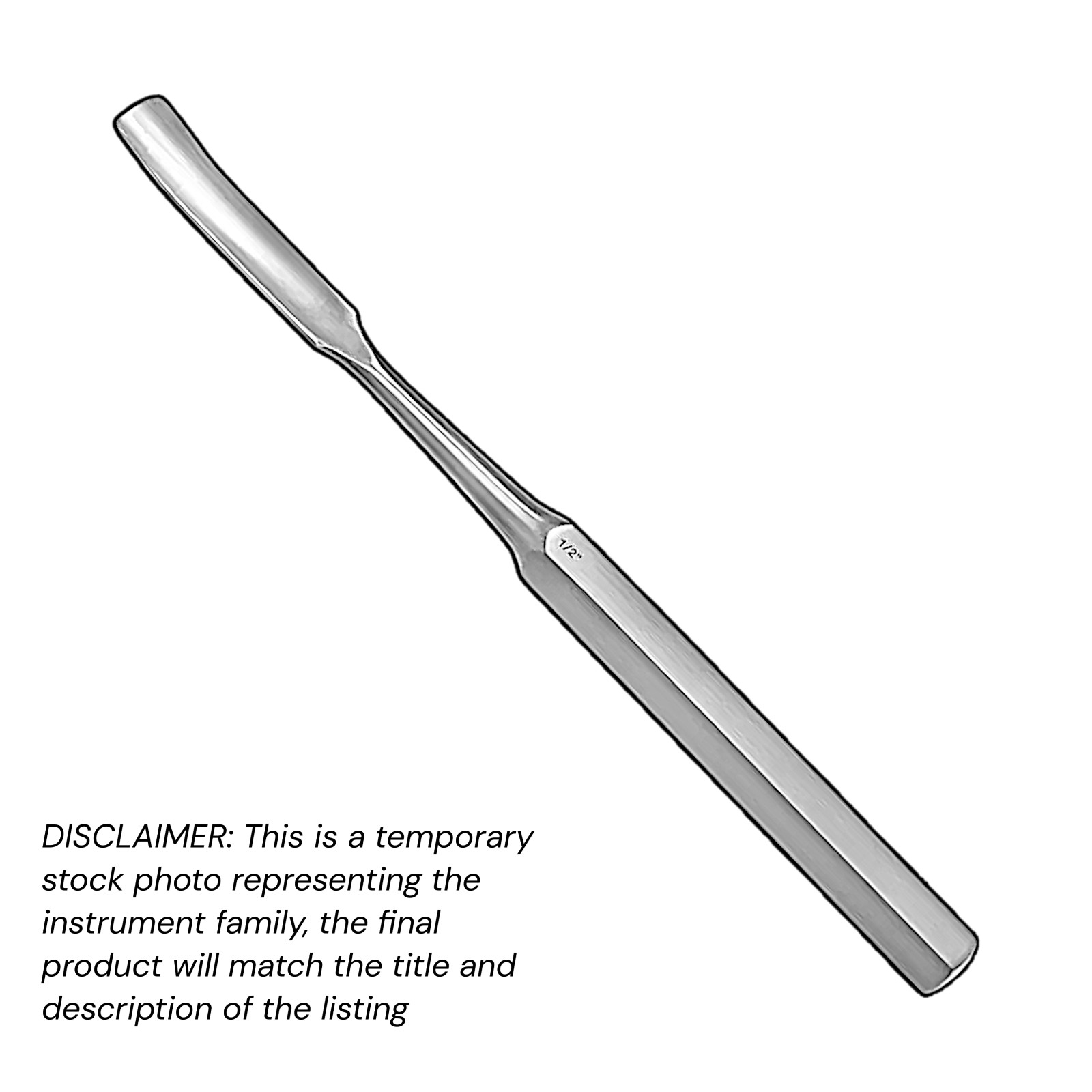 20 pcs Hibbs Gouge, 9″ 1/2″ Curved Tip Stainless Volaris Economy Grade