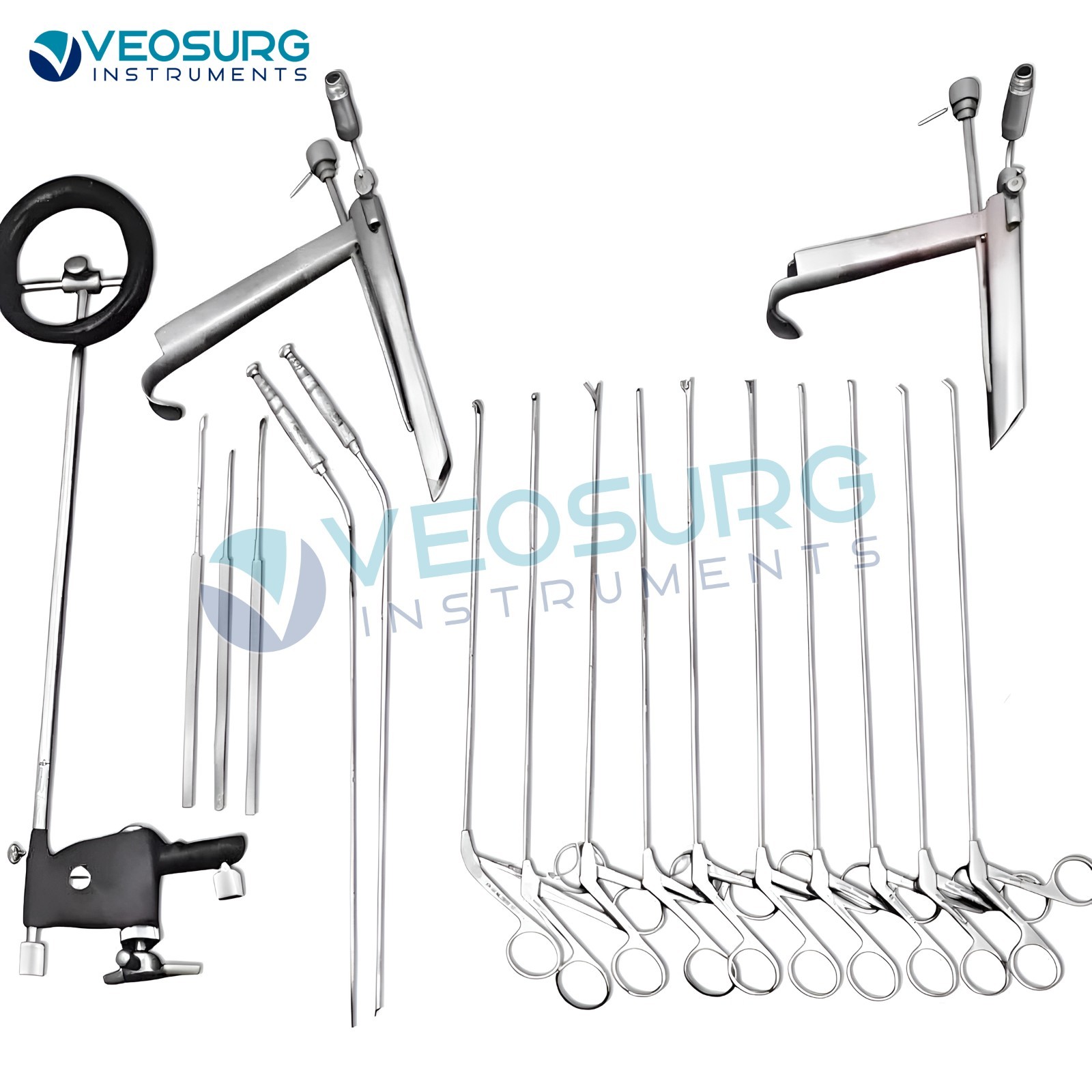 Pedestal Laryngoscope Set Micro Laryngeal Surgery ENT Endoscopic Instruments Set