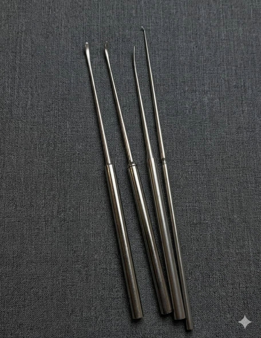 Share Set of 4 Aesculap Codman Penfield Dissectors & Hook Probe Neurology Orthop