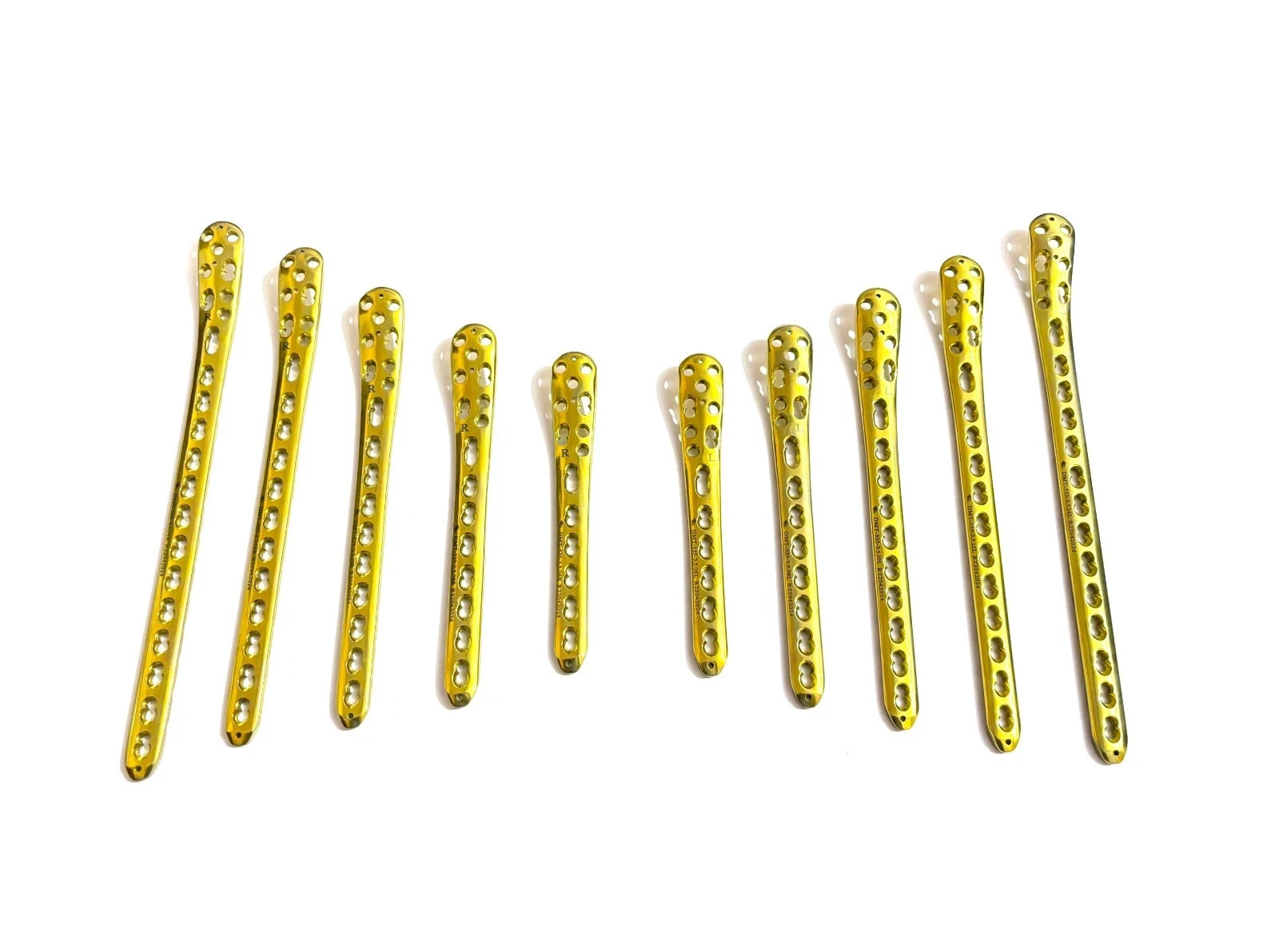 Tibia Distal Medial Plates 3.5mm set of 10pcs Titanium Veterinary