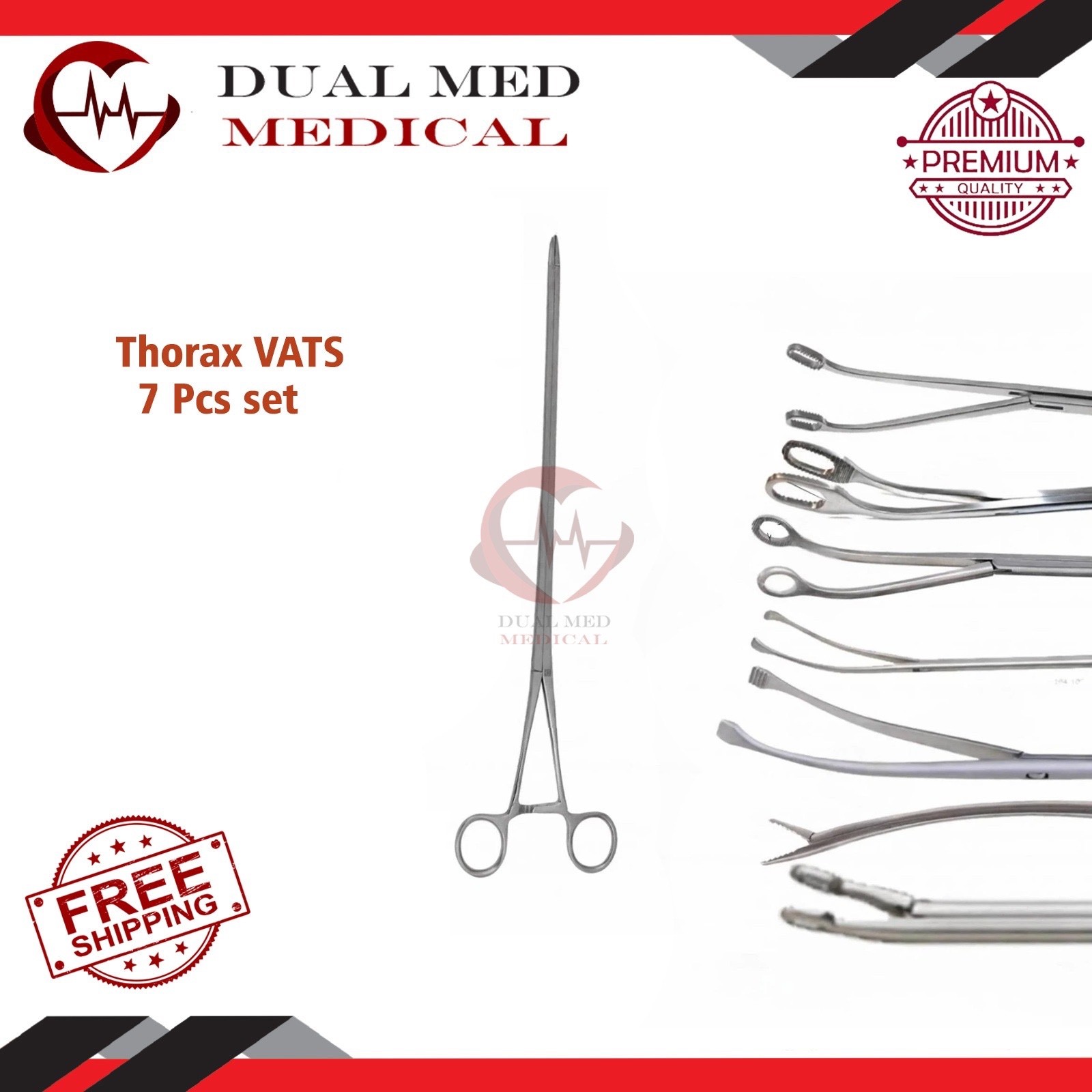 Thorax VATS Surgical Instruments Set – 7 PCS Minimally Invasive Thoracic Surgery