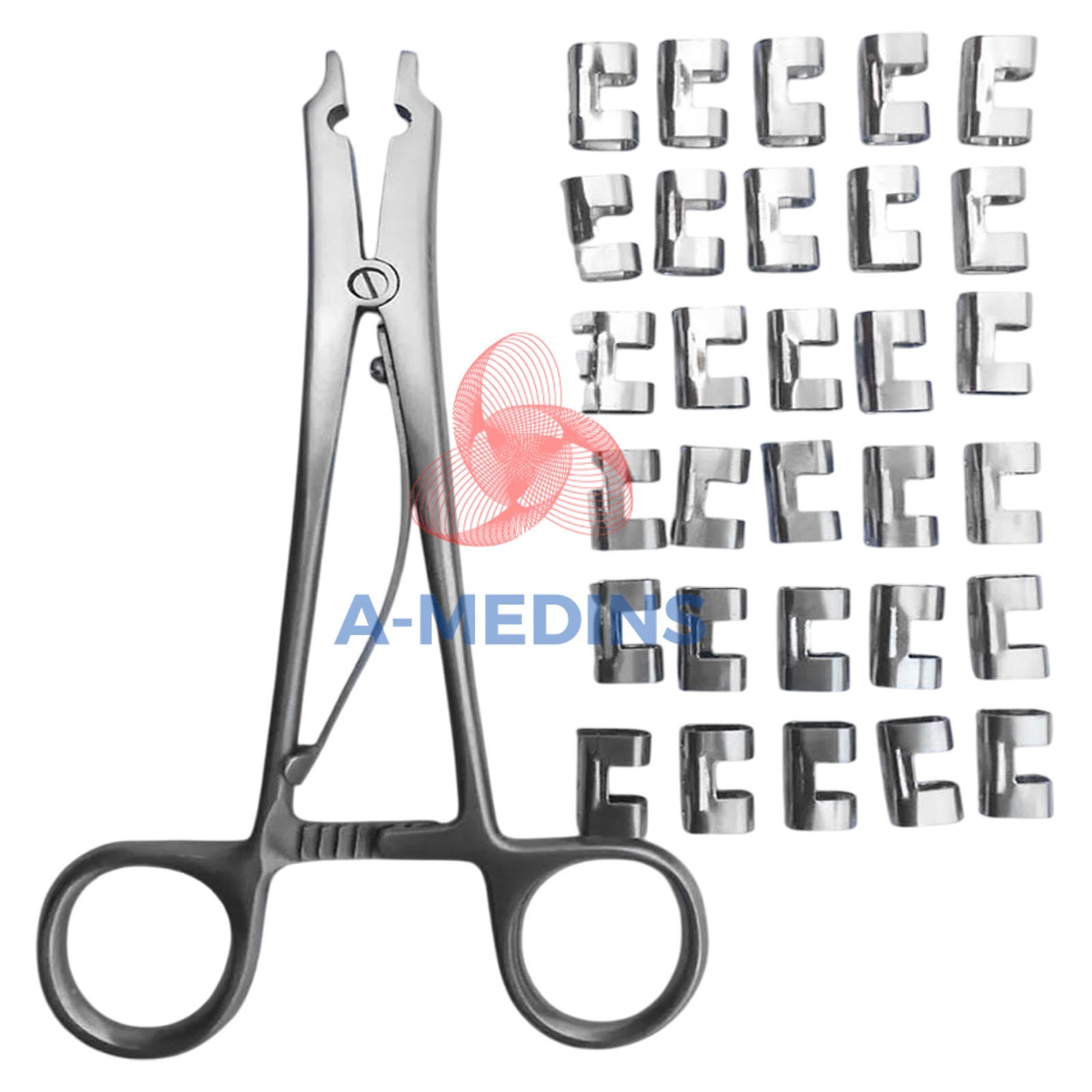 Raney Scalp Clip Applicator Plus 30 Pcs Clips Surgical Instruments Set