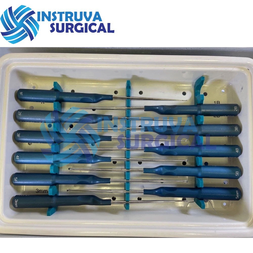 Set of 11 Codman MicroSect Curettes MIS Spine Curettes Cervical Neuro Orthopedic