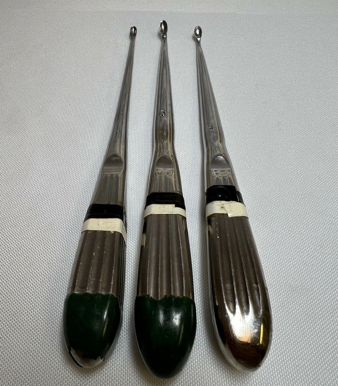 Set Of 3 Forward Angled 8″ Bone Curettes 2/3/4 Orthopedic Neurology