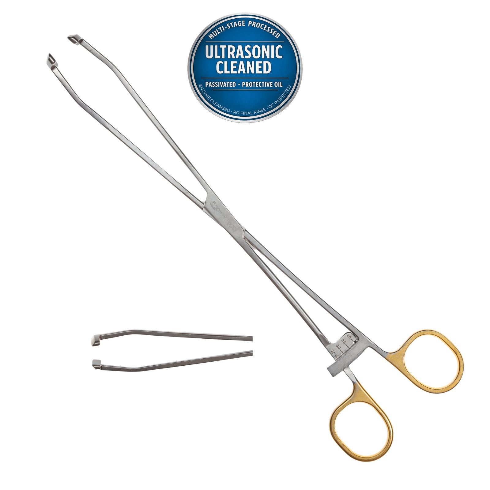 Cooper 4456-02 Cervical Sizer, Angled, 2.5-4.5 Scale, 5mm x 18mm Tips, 10-1/8in