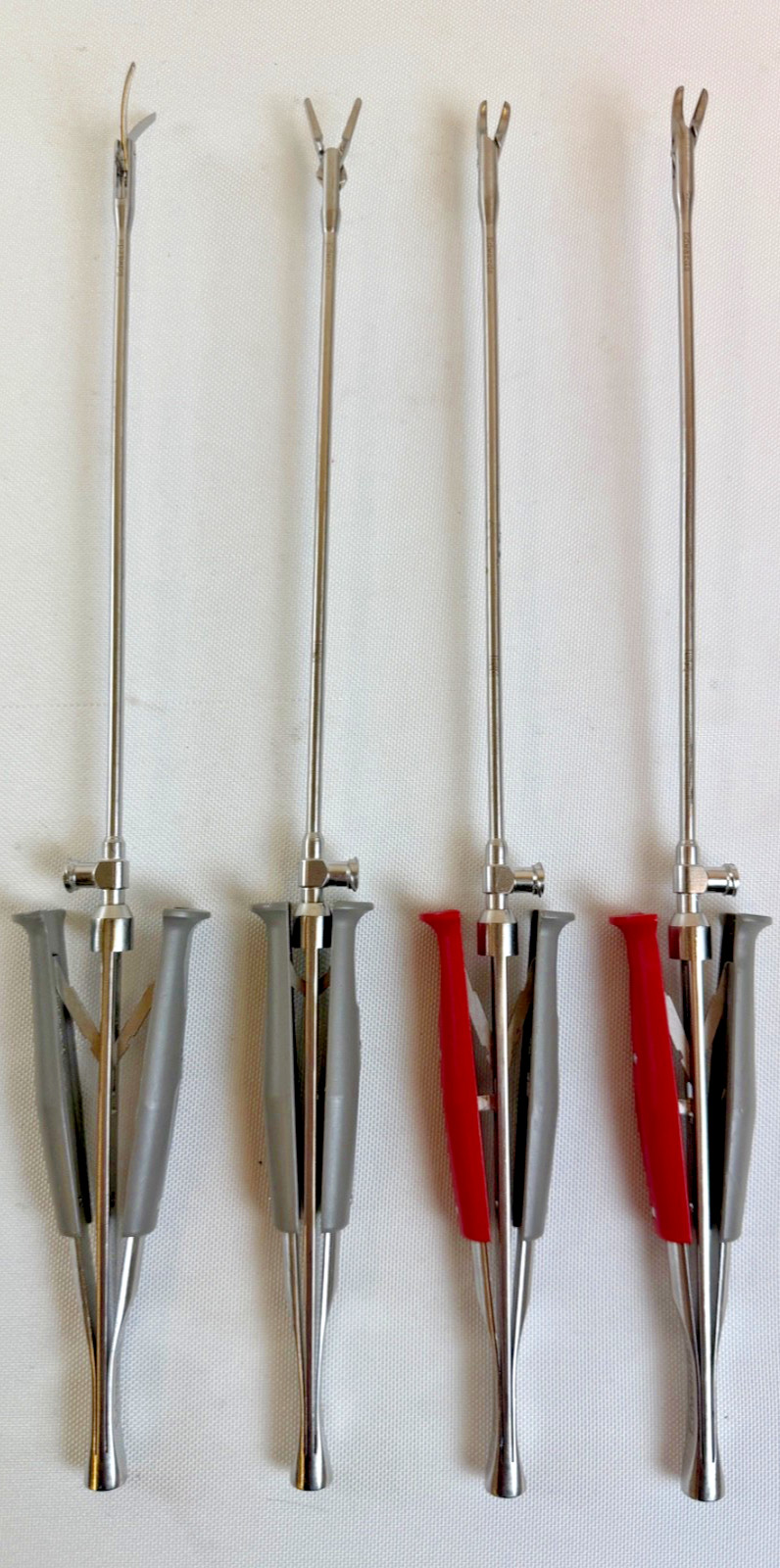 Set of 4 Edwards MICS Forceps Scissors Grasper Needle Holder w Tray 3.5mm x 30cm