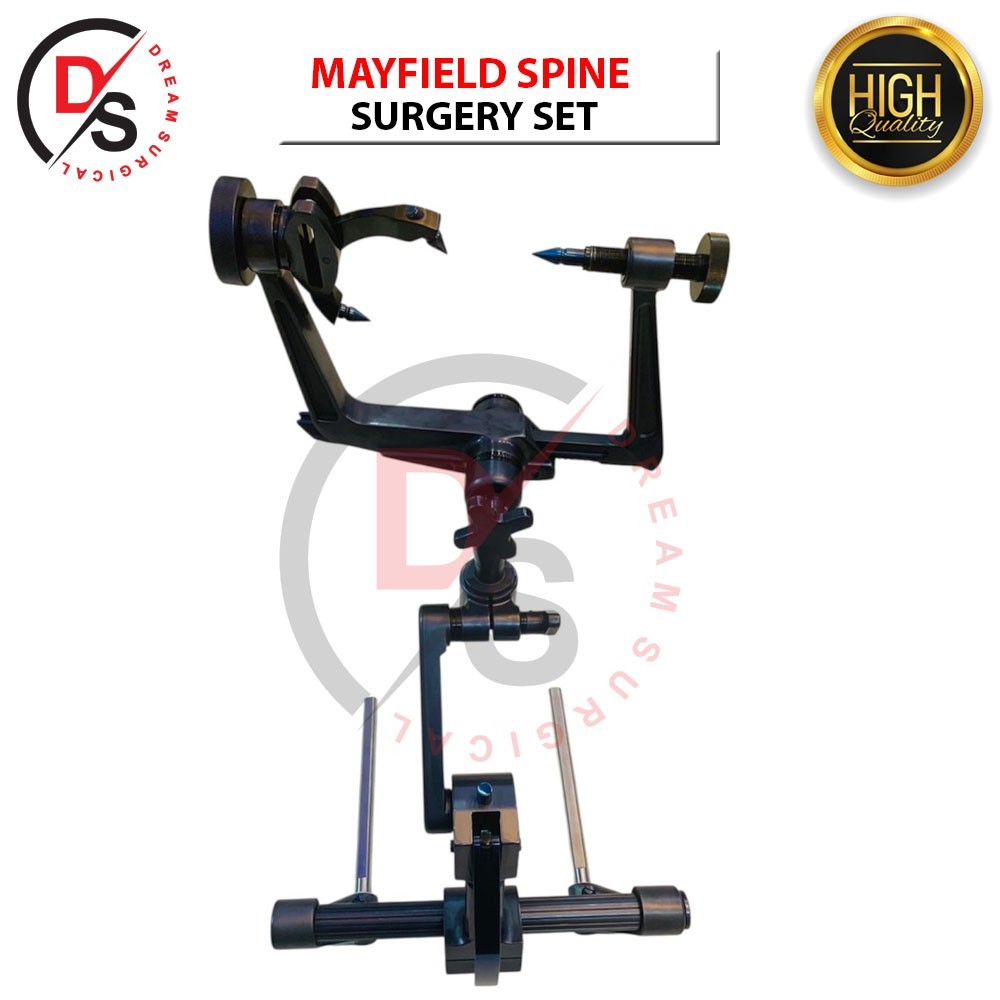 Mayfield Spine Surgery Table Adaptor with Skull Clamp Black Coating