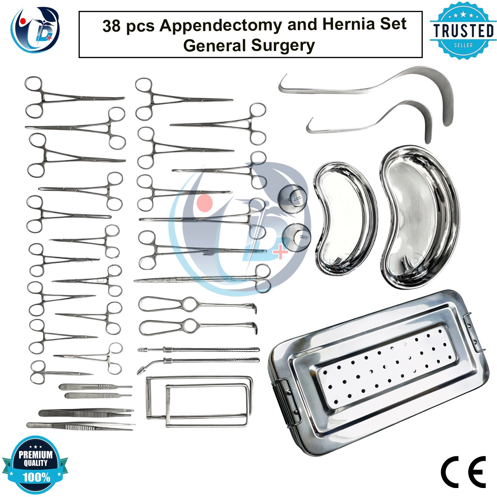 38 pcs Appendectomy and Hernia Set General Surgery Medical Instruments