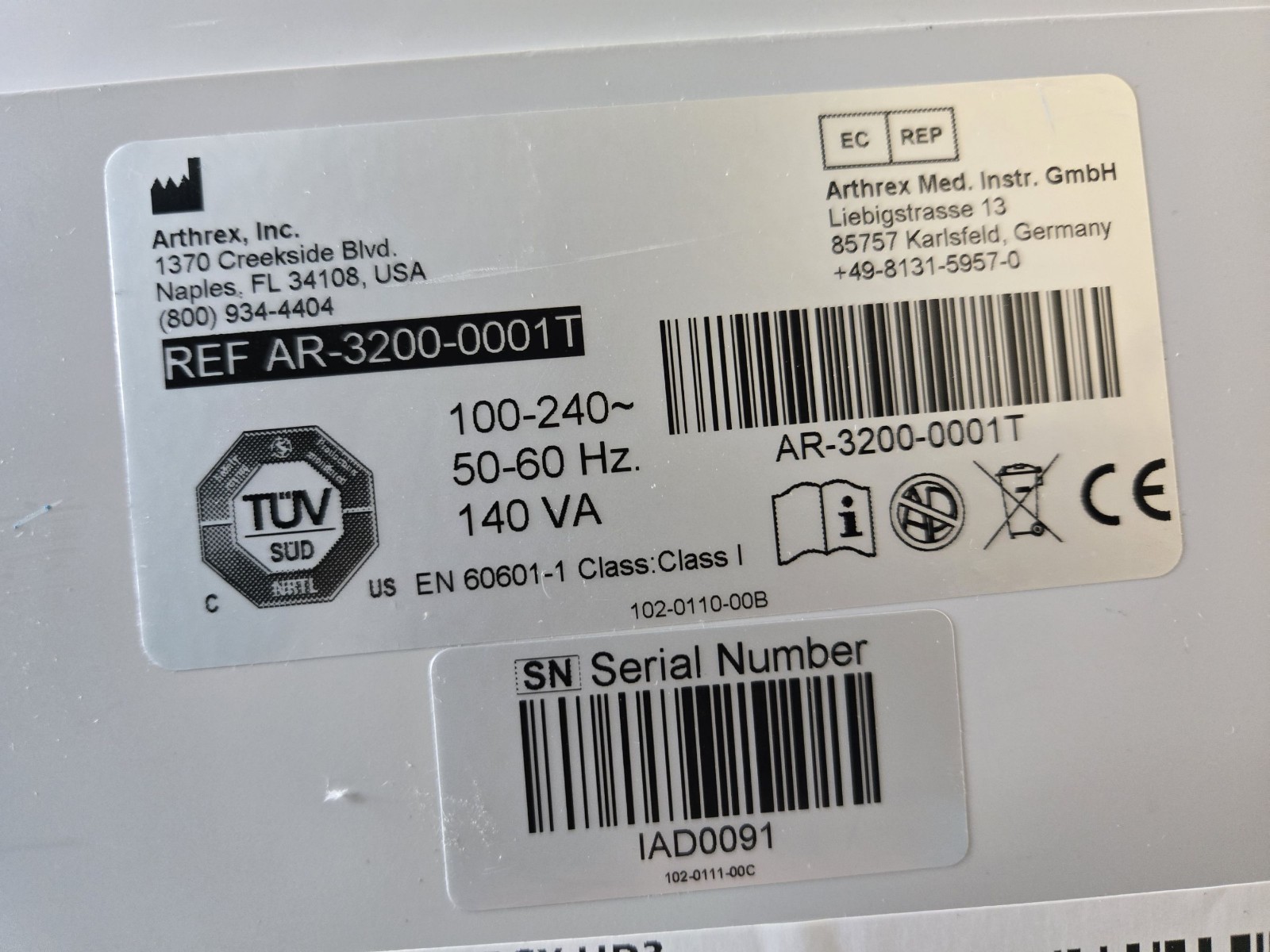Arthrex Synergy HD3 AR-3200-0001T