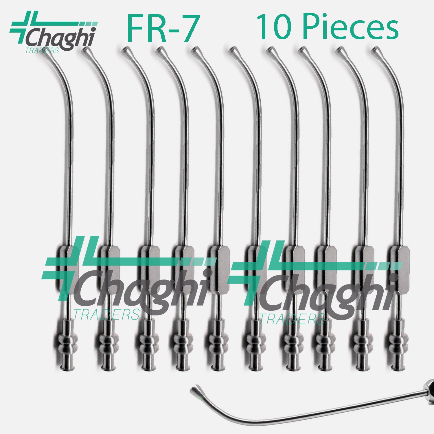 Sinus Cannula Suction Tube 2.33mm FR-7 6″ 10 PCs Dental Surgical Instruments C-T