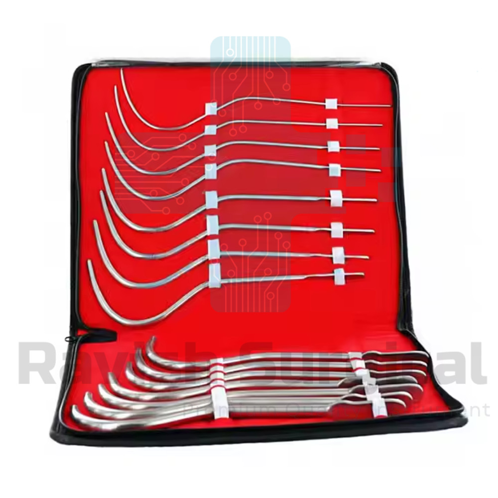 Guyon Urinary Instruments Kit 15 Pcs Surgical Urethral Bougies Gynecology Tool
