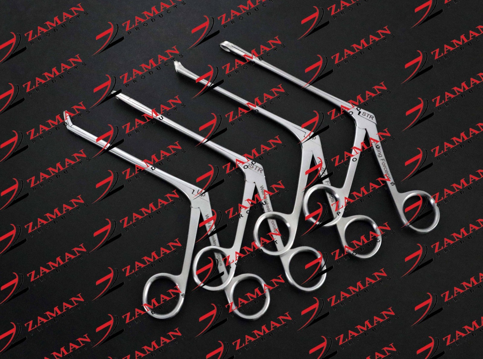 Weil Blakesley & Thru Cut Nasal Forceps Straight And 45 Degree 4 PCs Set By Zp