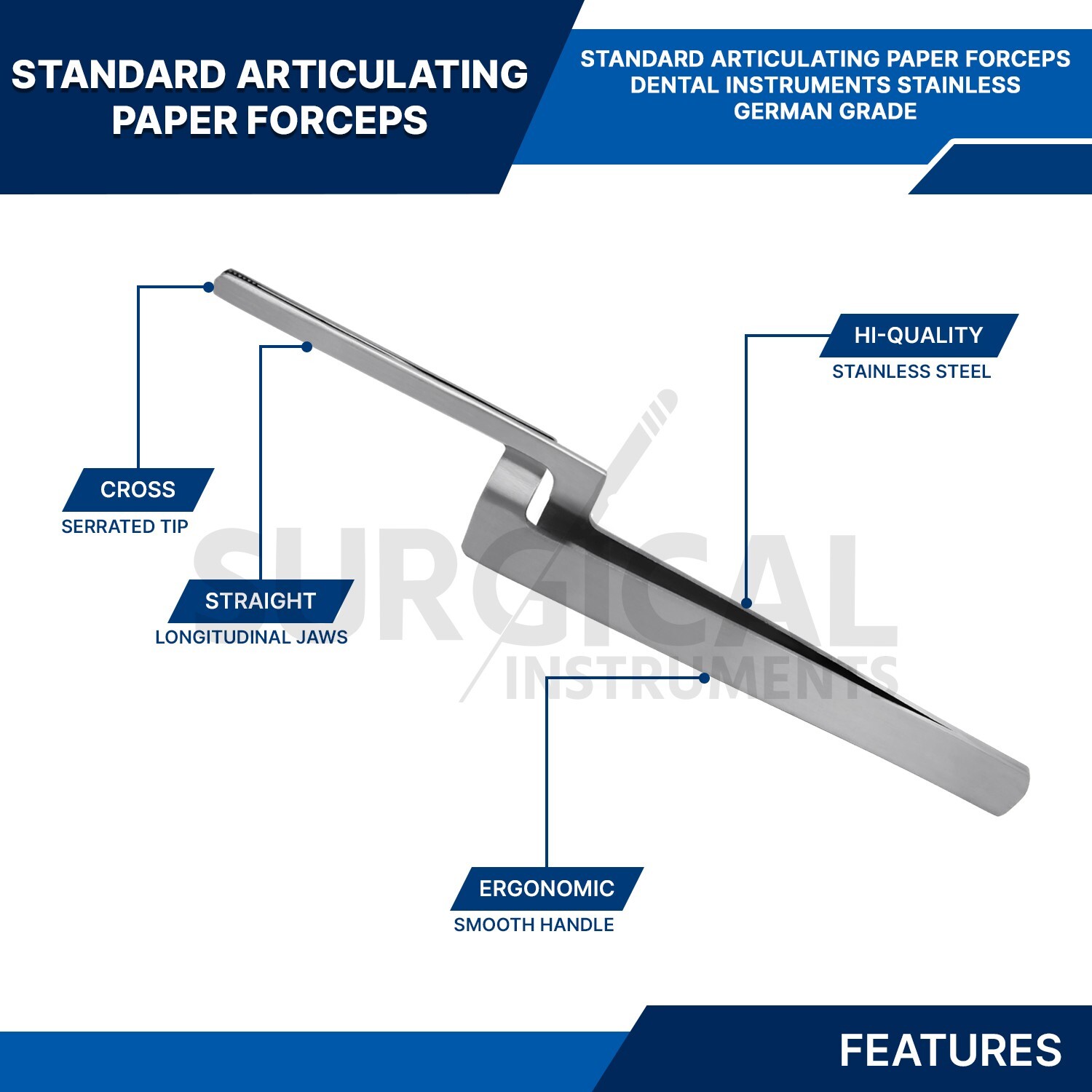 Standard Articulating Paper Forceps Surgical Dental Instruments German Grade