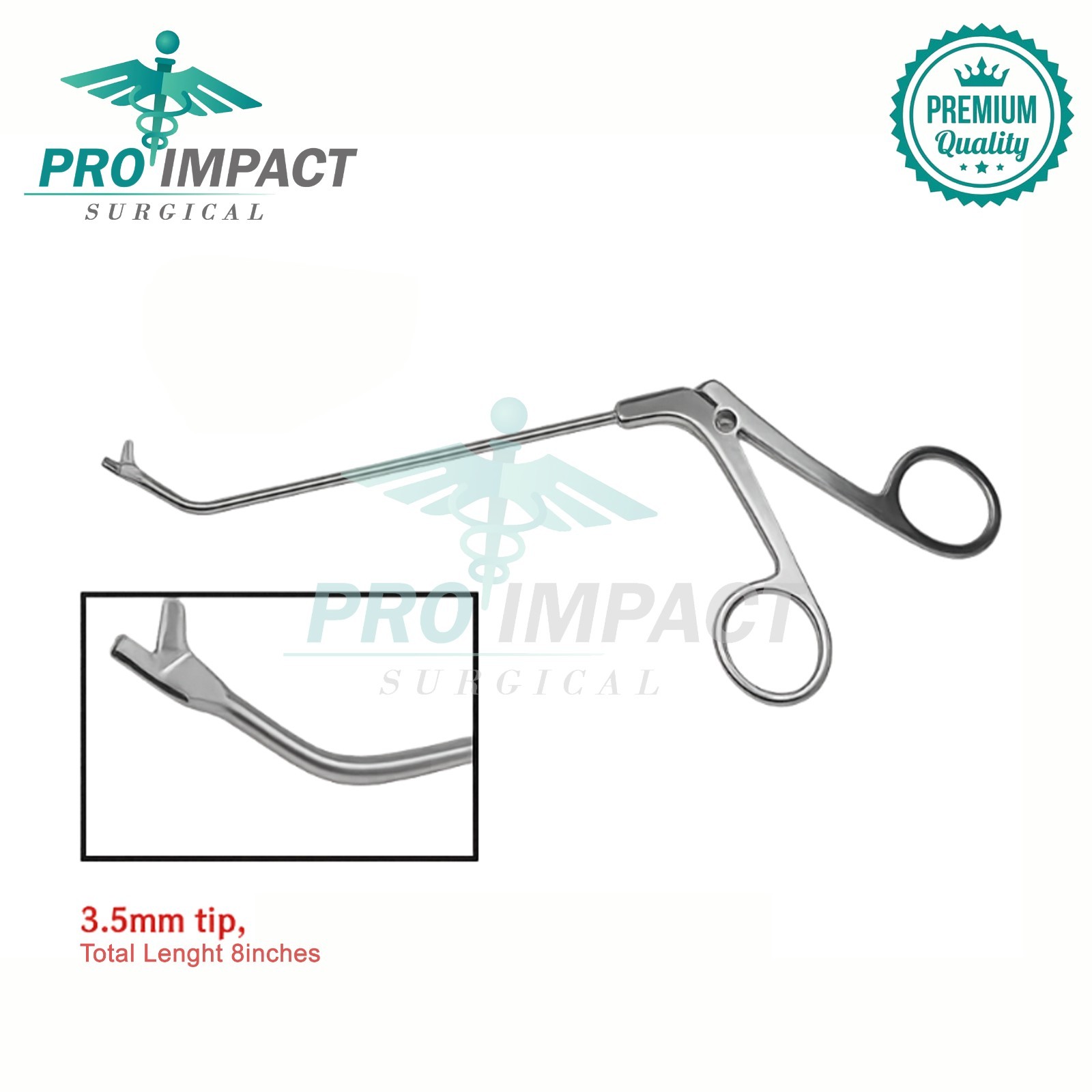 FRONTAL SINUS 3.5MM THRU CUT FORCEPS SURGICAL INSTRUMENTS 8 INCHES LONG