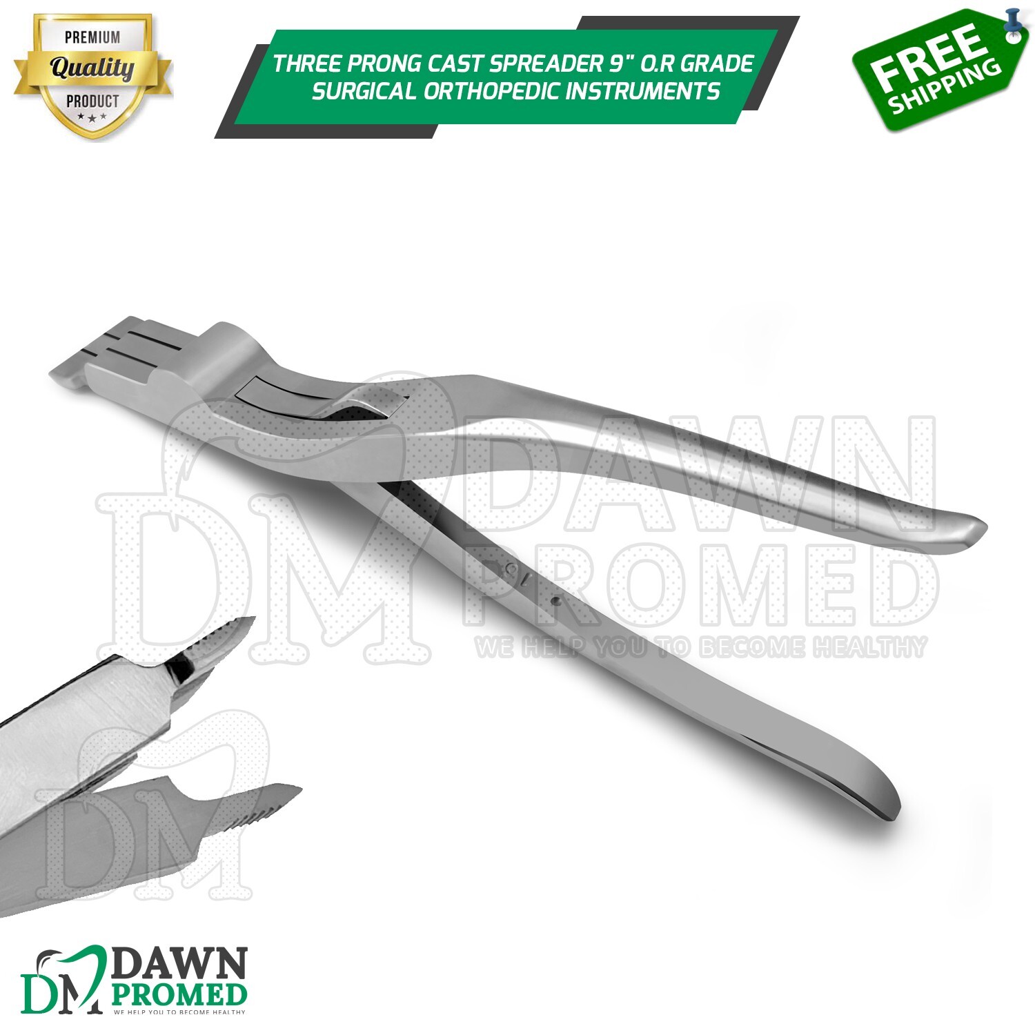 Three Prong Cast Spreader 9″ Surgical Orthopedic Instrument German Grade