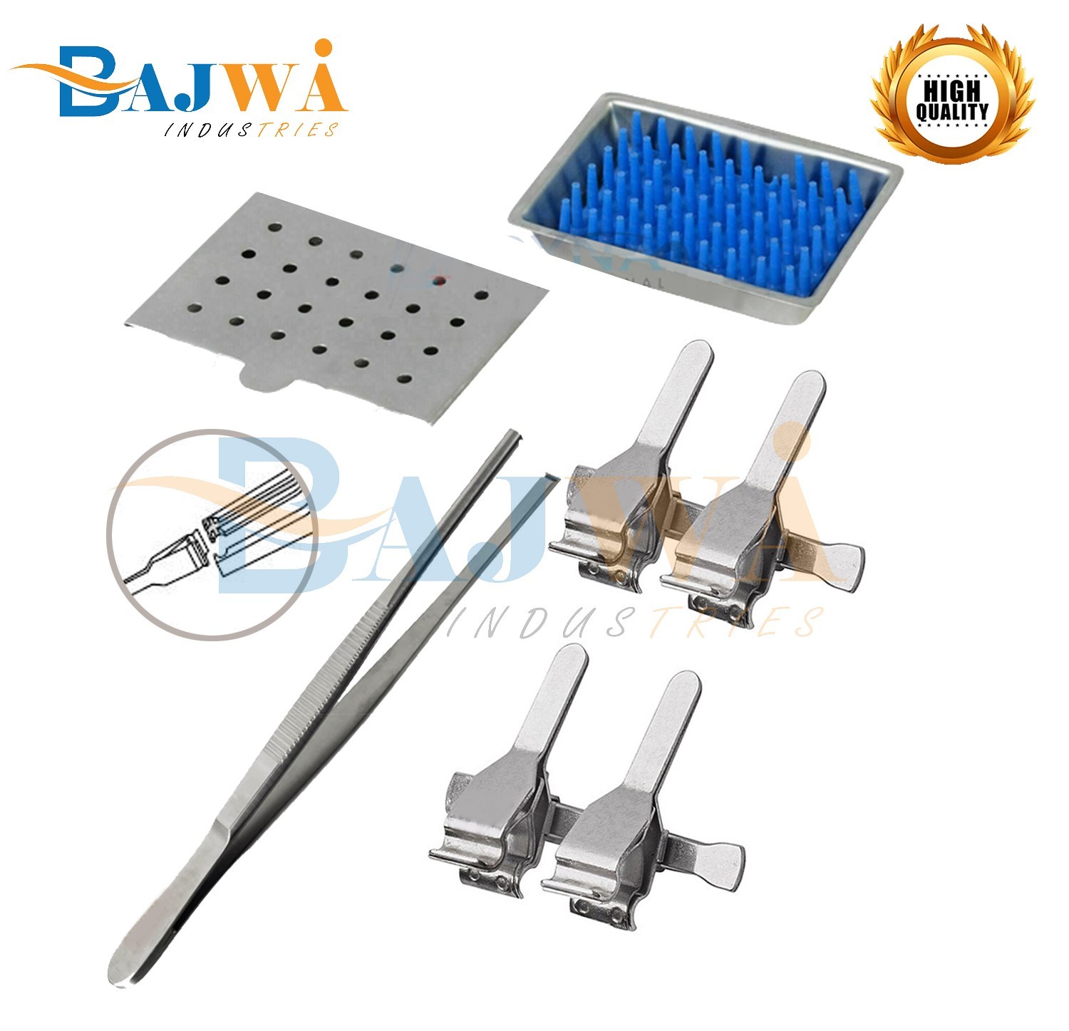 Acland Micro Vessel Clamps With Micro Clamp Applying Forceps 14cm