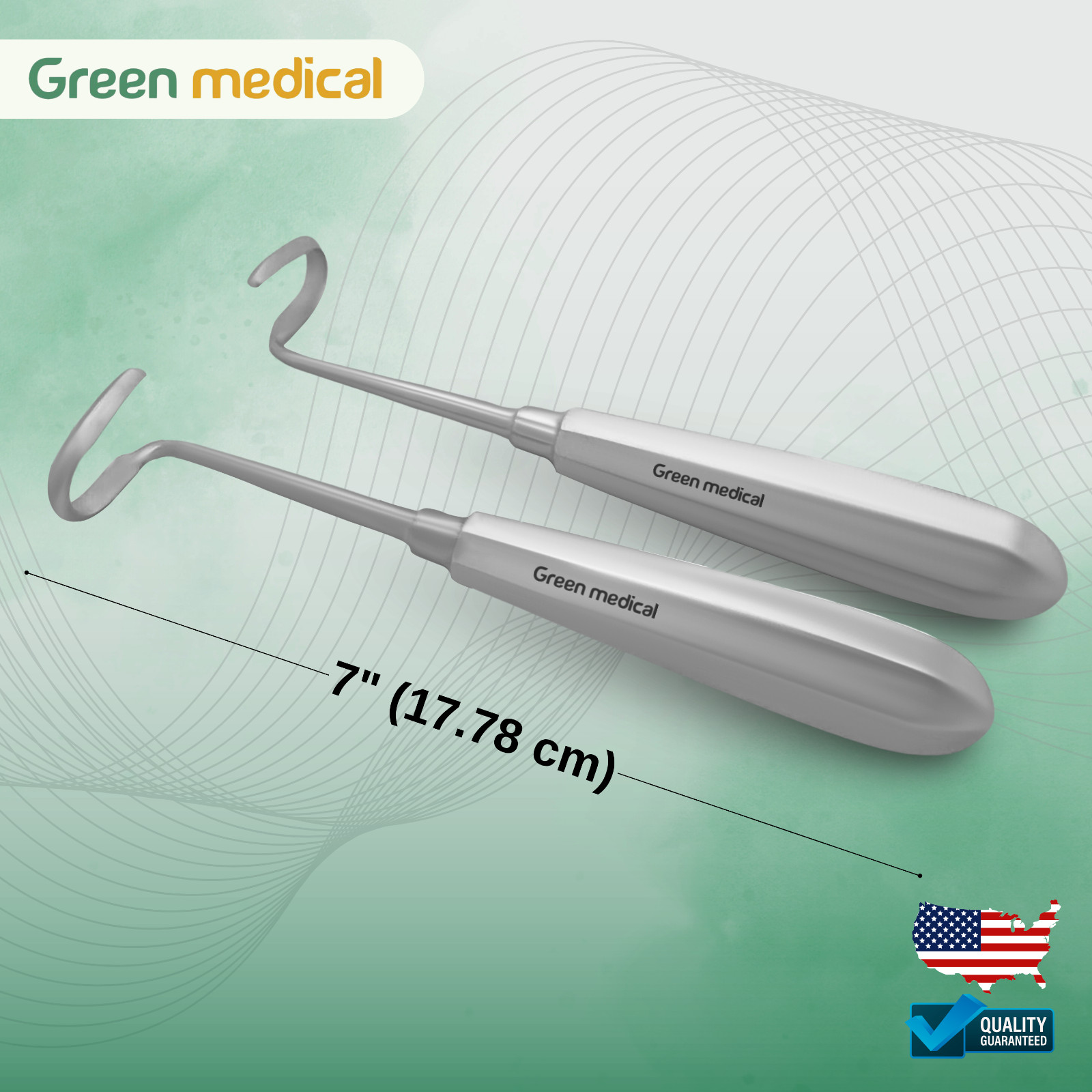 Doyen Rib Elevator Set 1 Left & 1 Right 7″ 17.7cm Thoracic Surgical German Grade