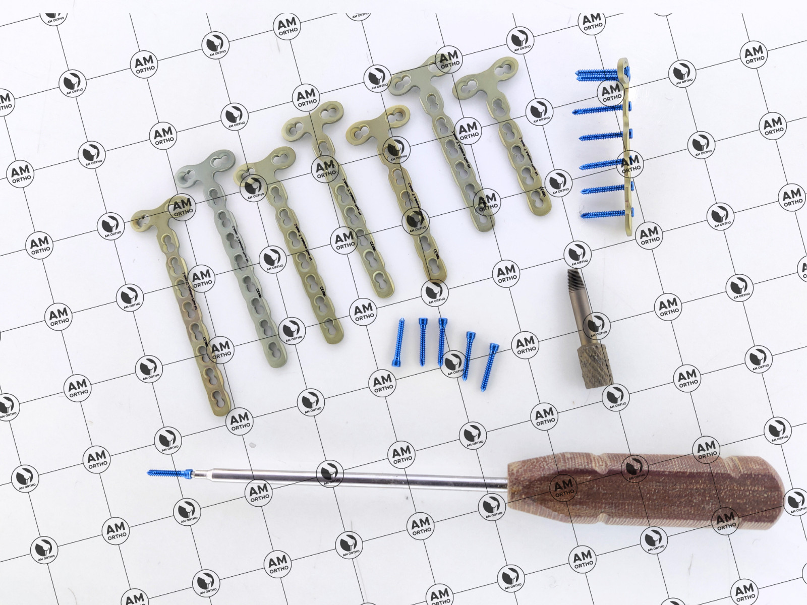 2.7mm LCP Disṯal Rädius Small T Plates 2Hole Head 3H-7Holes With Screw 70Pcs Set