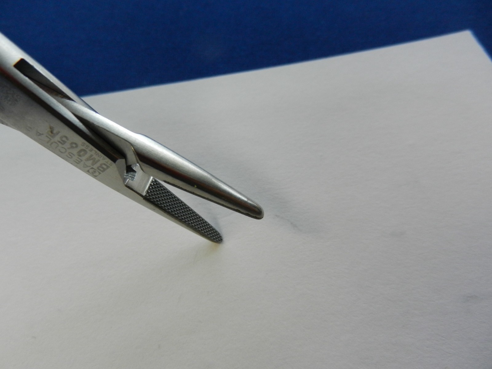 Aesculap BM065R May Hegar Straight Durogrip Needle Holder 15cm Overall Length