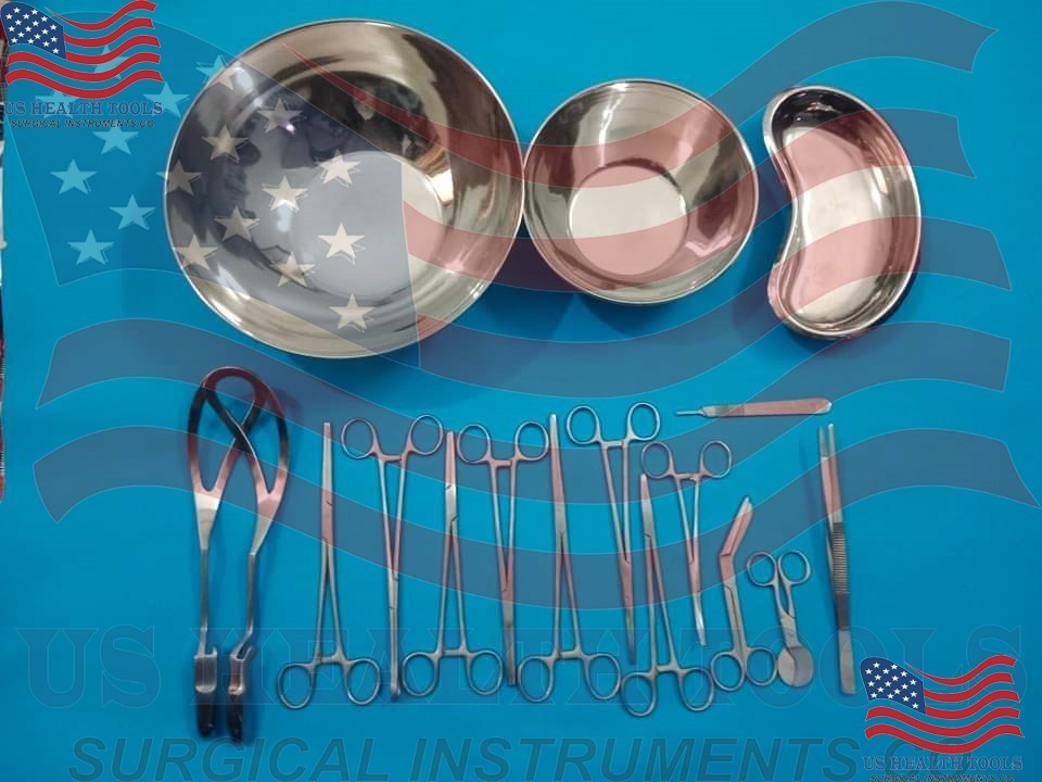 Delivery Set 16 PCS GYN Surgical Instruments Best Quality