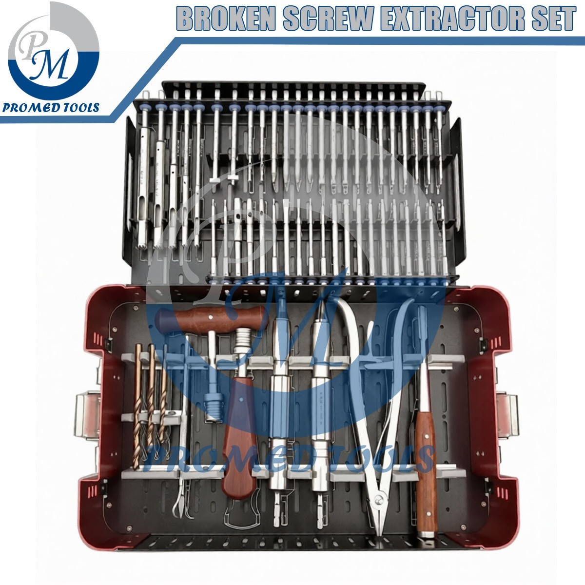 Broken Screw Extractor Set 53 PCS Surgical Screw Removal Orthopedic Instruments