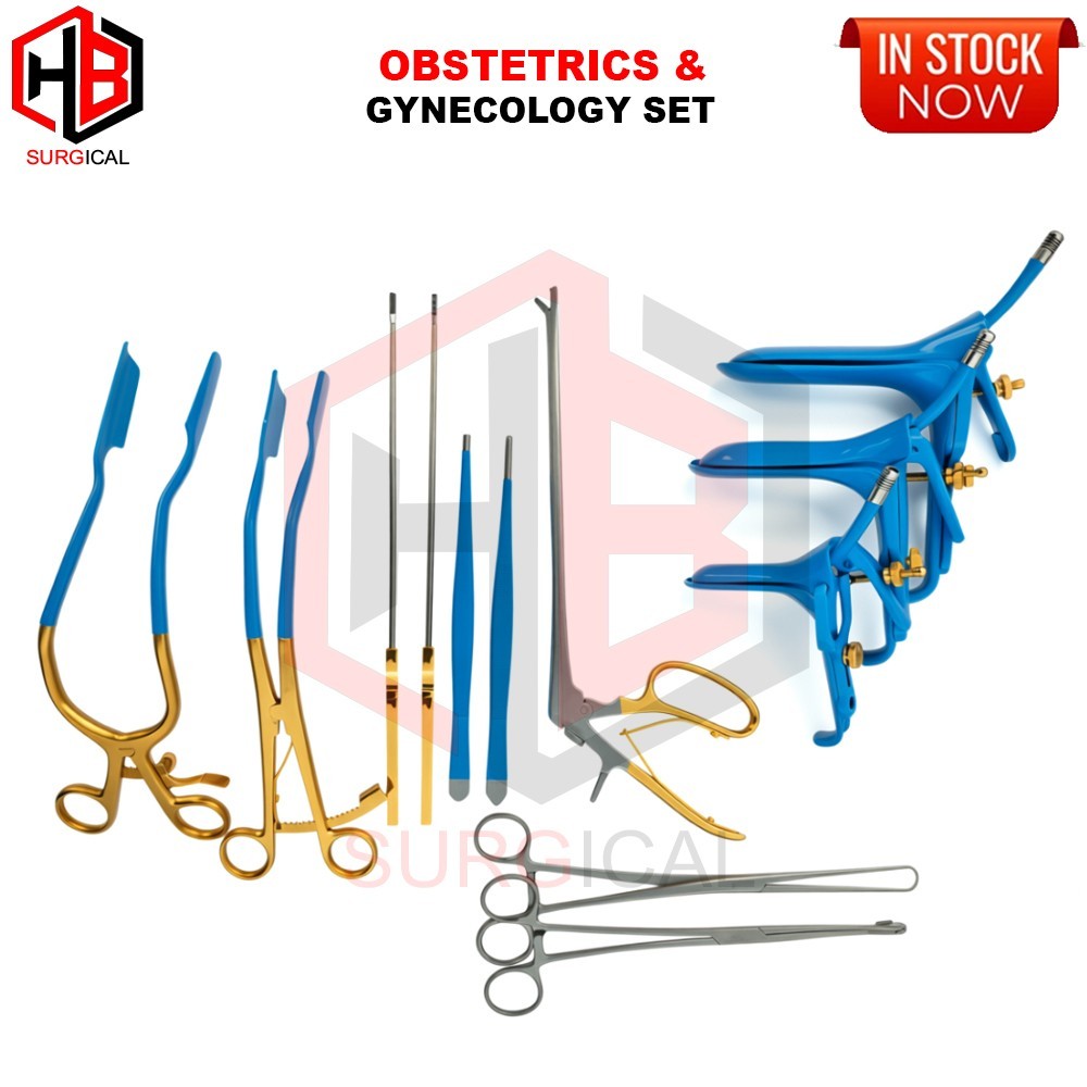Obstetrics & Gynecology Set Speculum ,Forceps, Leep Retractors,Kevorkian Curette
