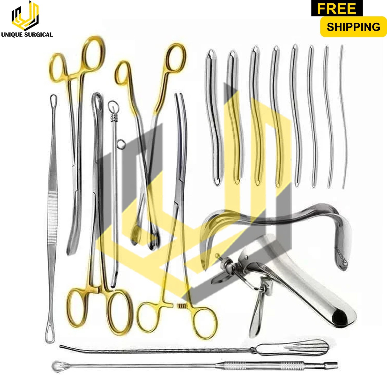 Dilation and Curettage (D&C) Set Gynecology Surgical Instruments