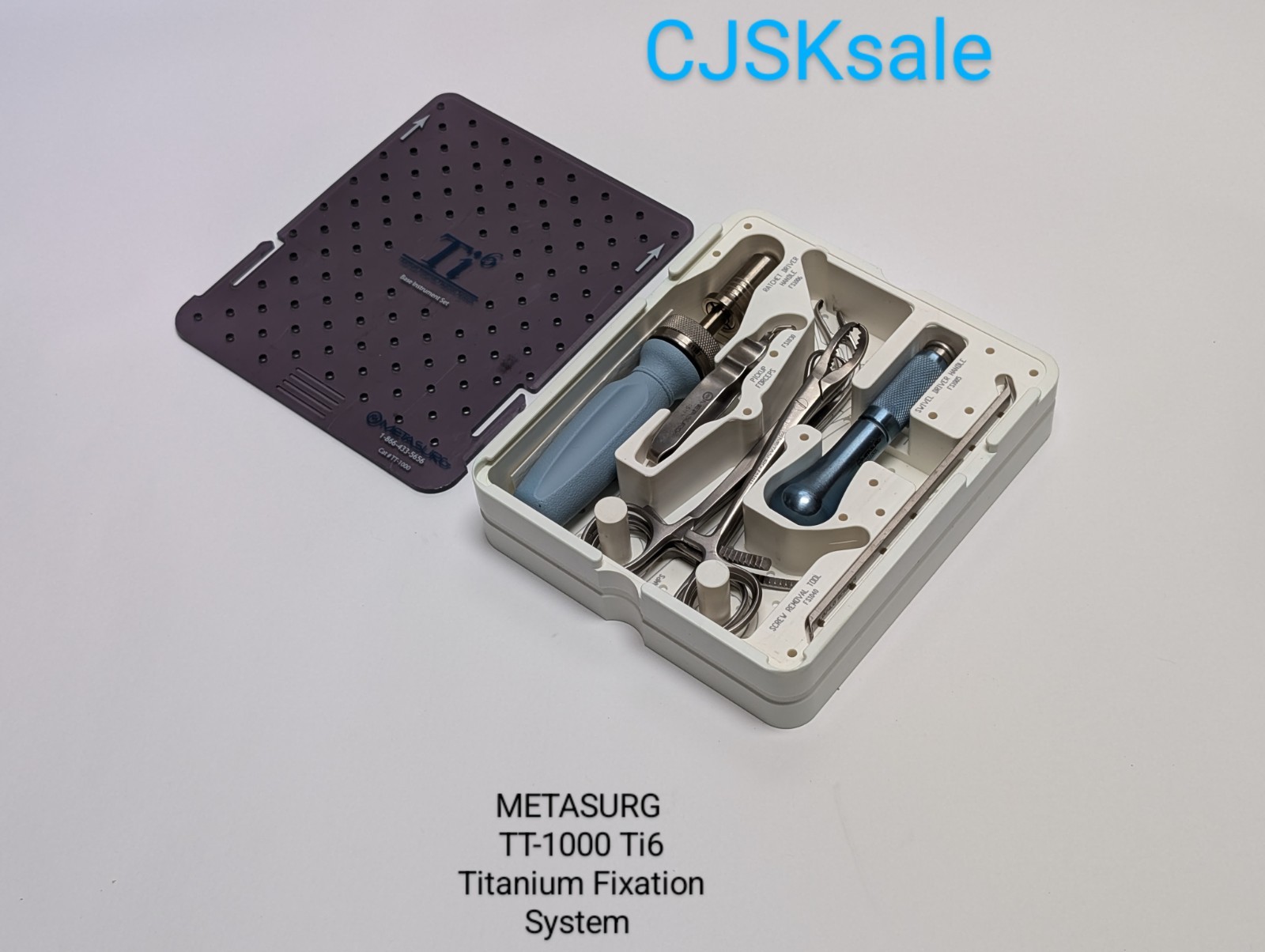 METASURG TT-1000 Ti6 Titanium Fixation System Base Instrument Set (USED).