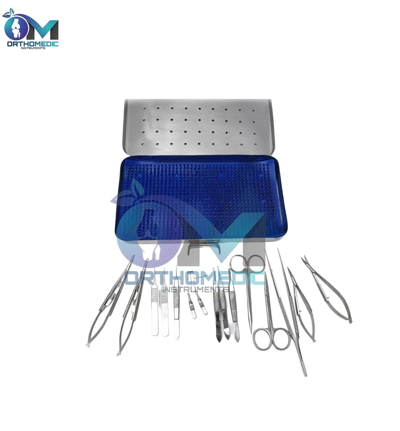 Micro Hand Surgery Instruments Kit Microvascular Clamp Surgical Suture Kit 17Pcs