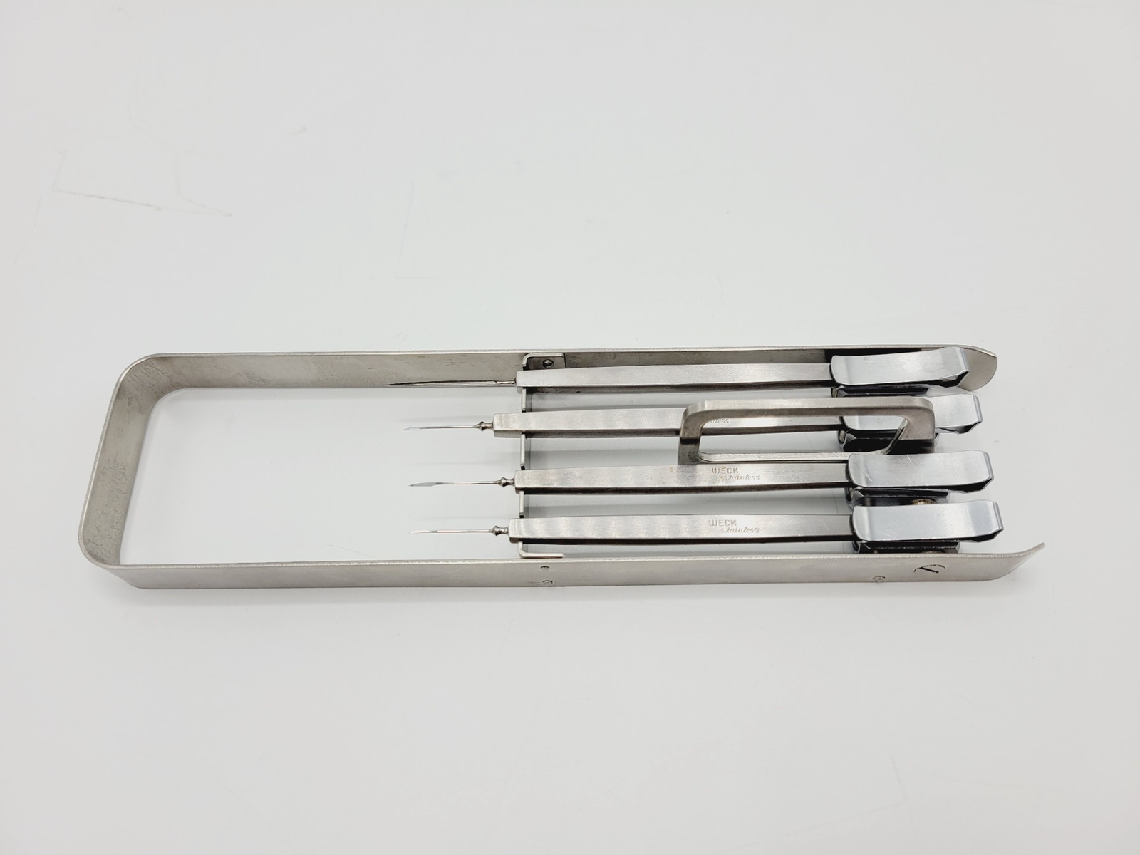 Weck ENT Micro Knife 4-Piece Set w/ Beaver 4 K Select-O-Rack 7-1/2″