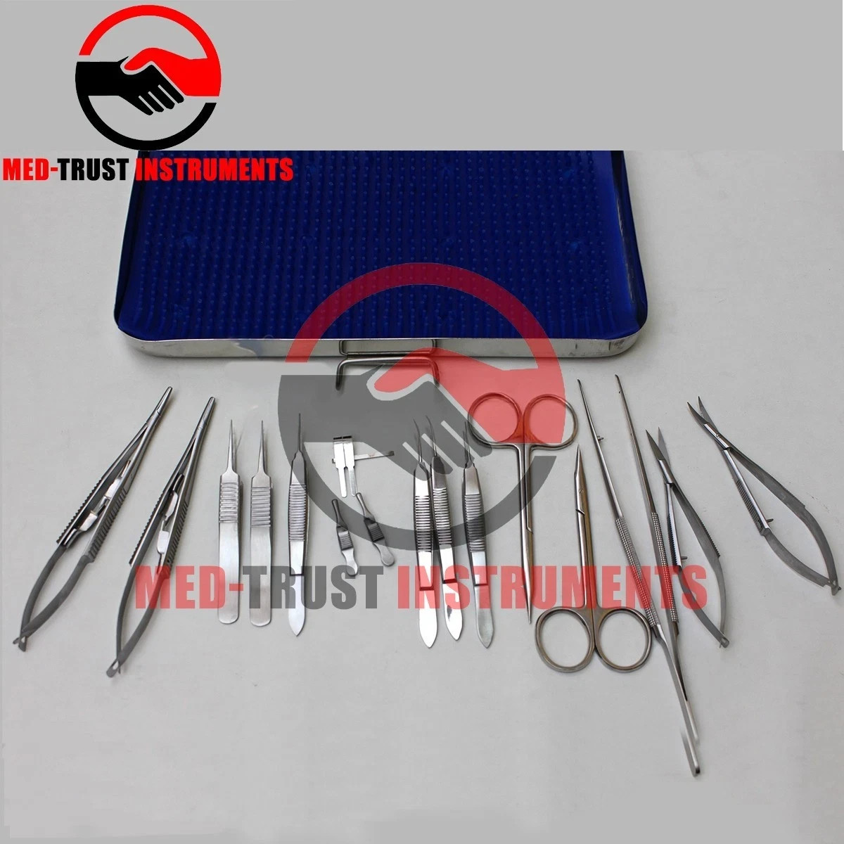 Micro Hand Surgery Instrument Kit Microvascular Clamp Surgical Suture Kit 17 Pcs