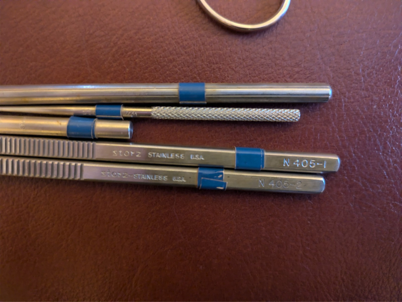 Storz ENT Myringotomy Instrument Set w/ Sterilization Case 3 Ear Nose Graspers