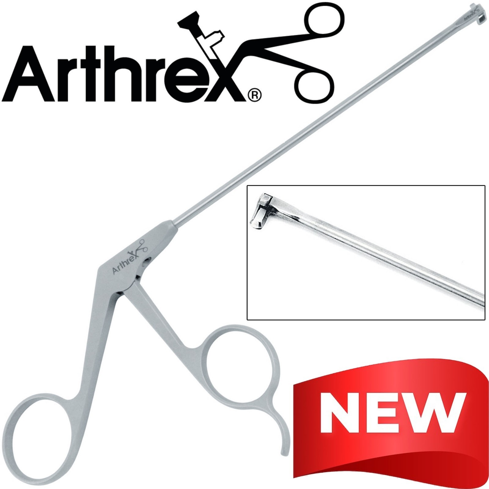 Arthrex AR-12950 Rotary with Scoop 90° Left Tip, ø3.4 mm Straight Shaft Punch 6″