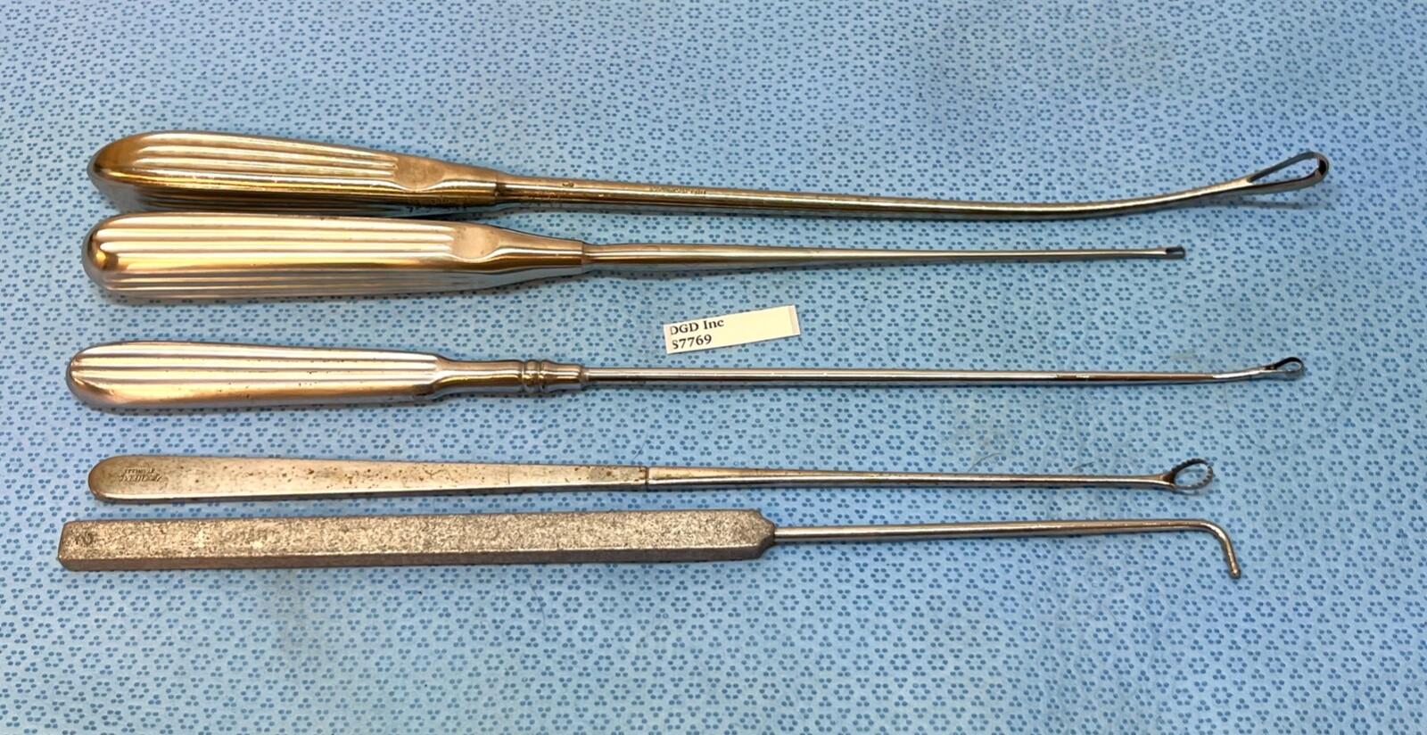 Lot Of 5 Curettes Wech, Miltex 30-1380, Sklar (others unmarked) S7769