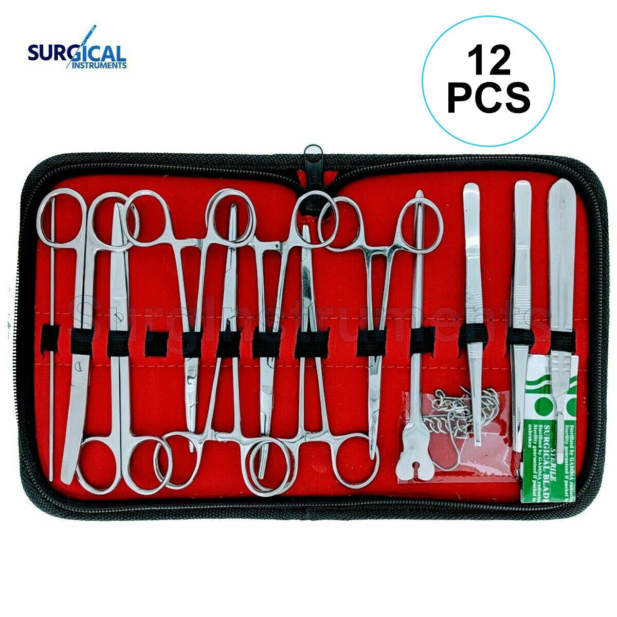 12 Pcs Instruments Surgical Kit Survival Emergency First Aid Military German GR