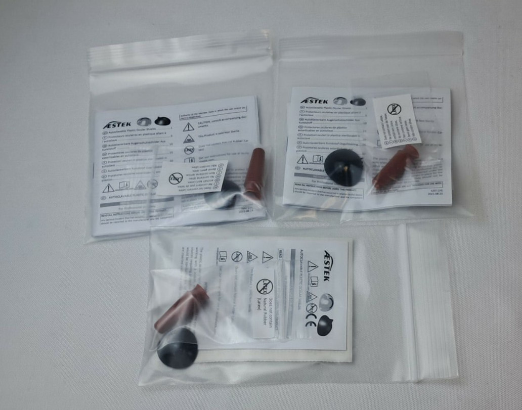 3Pc Marina Medical Plastic Autoclavable Ocular Shield Set- 21.5mm, 25mm, 27mm