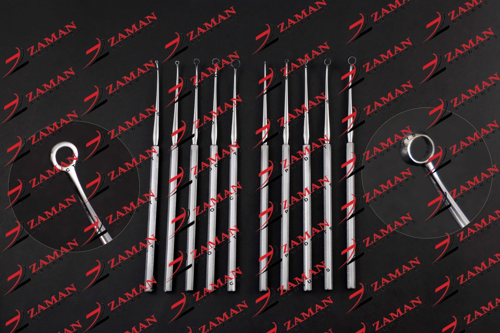 Buck Ear Curettes Blunt & Sharp ( Straight & Curved ) Ent Surgical Instruments
