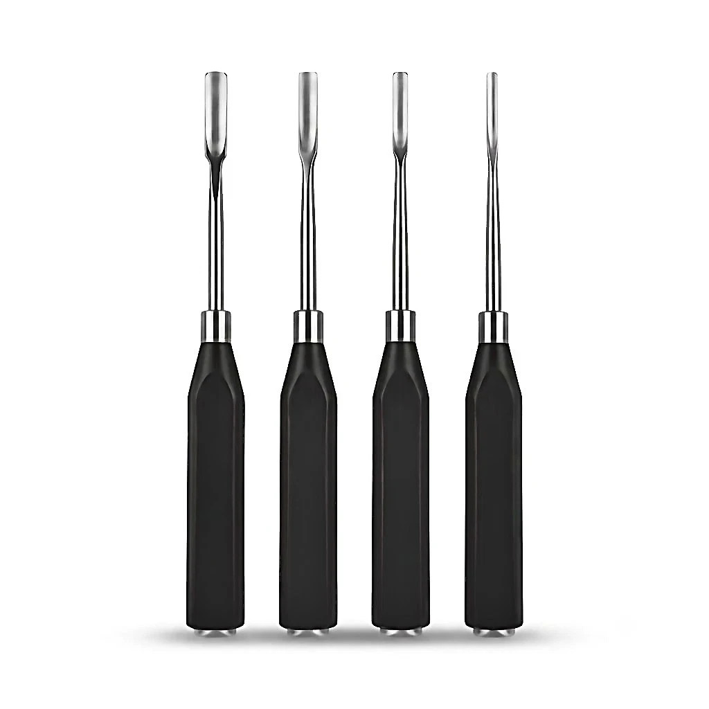 Bone Osteotome Gouges Set 4pc 4/6/8/10mm Straight Orthopedic Surgical Instrument