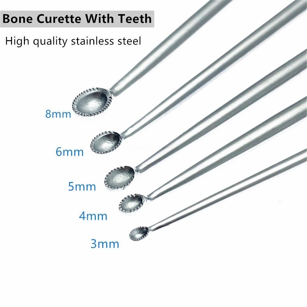 Orthopedics Bone Curette Bone Spoon with teeth Orthopedics surgical Instruments