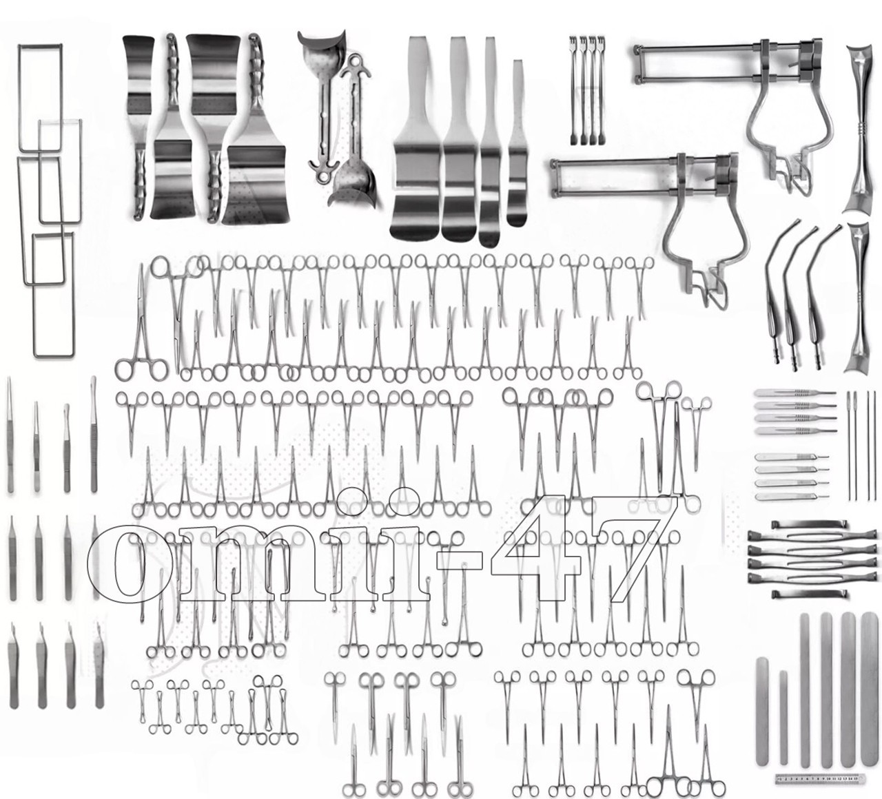 197 Pcs Laparotomy Abdominal Surgery Set Medical Surgical Instruments German Kit